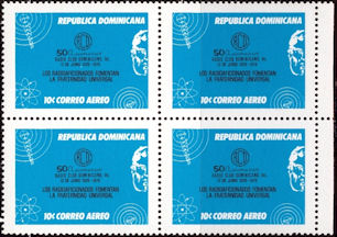 Bloque 4 - 10c - REPUBLICA DOMINICANA-1976-50� Aniversario Radio Club Dominicano